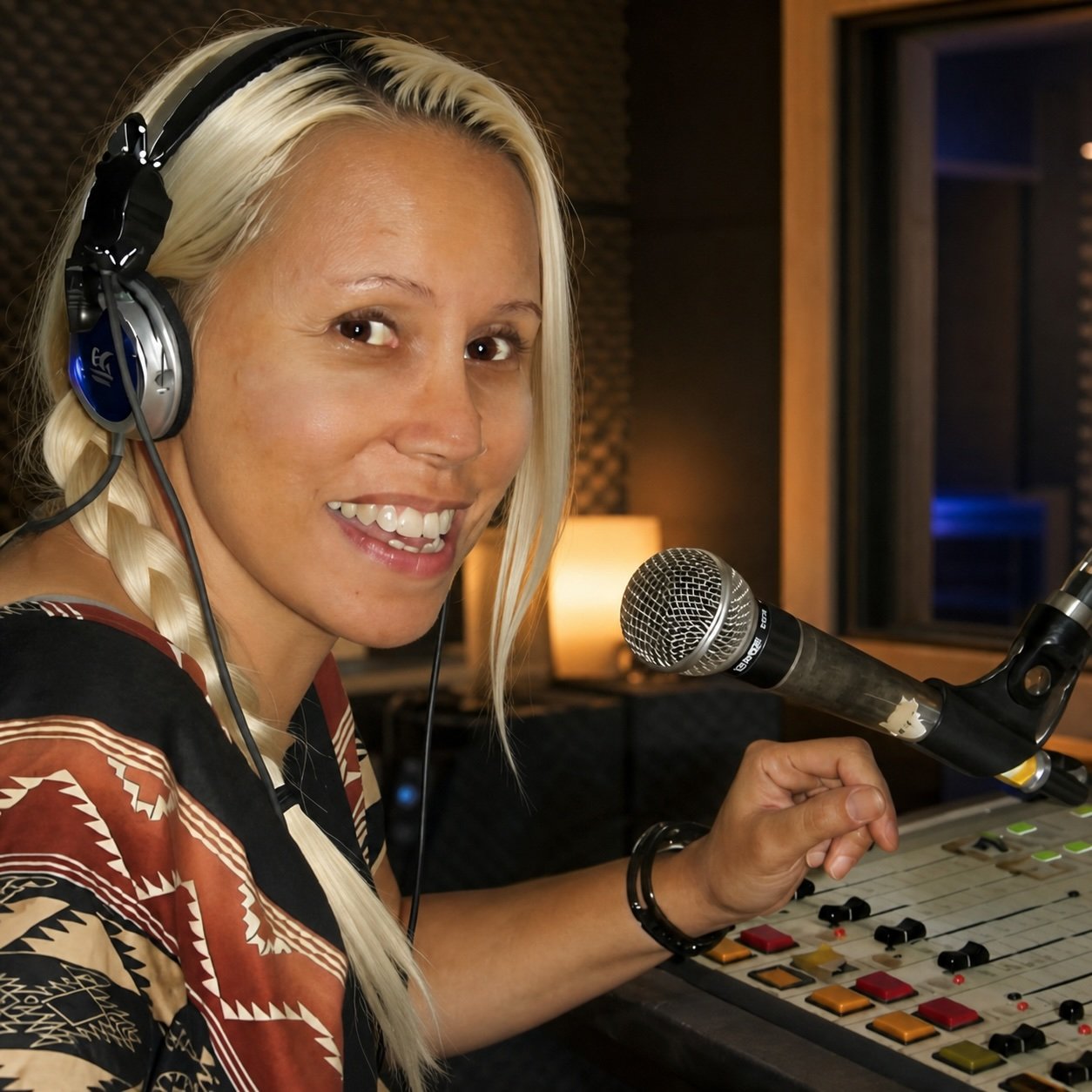 Claire O'Connor at the microphone